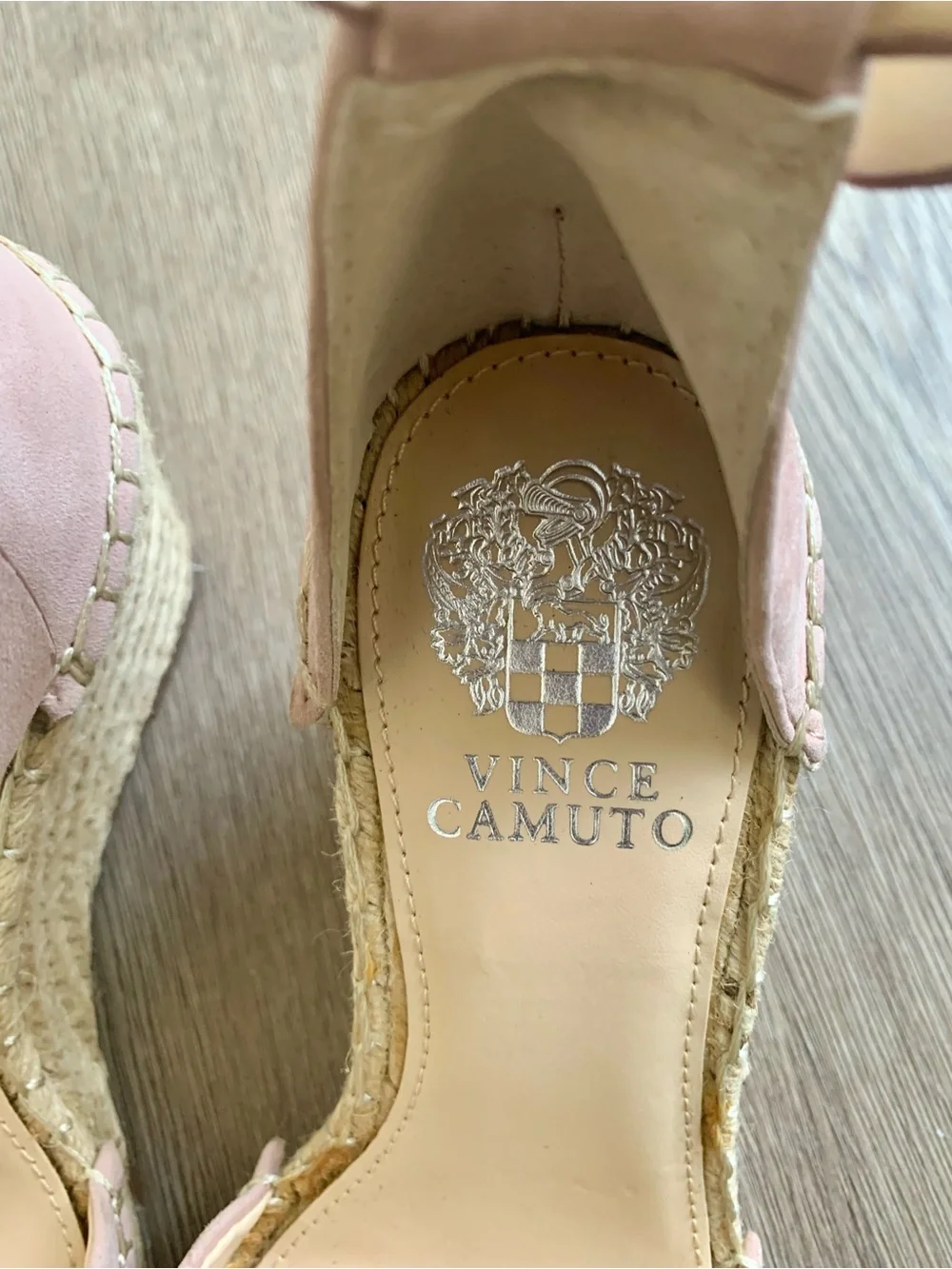 Vince Camuto Light Pink Leera Espadrille Wedge Sandals
